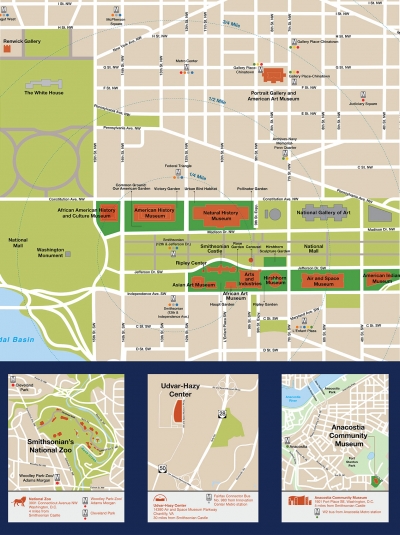 Map of the National Mall and Smithsonian Museums