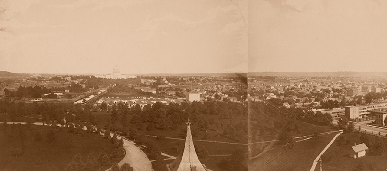 view from the Castle in 1863