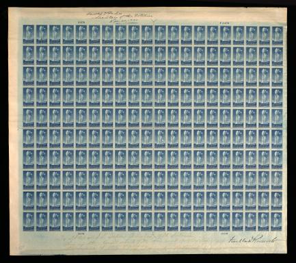 sheet of stamps