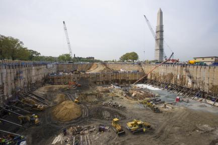 building construction of National Museum of African American History and Culture