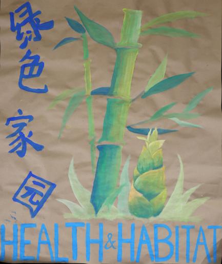 poster with Chinese characters for Health and Habitat