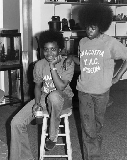 Two boys with afros