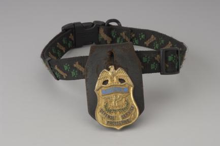Collar with K9 police badge
