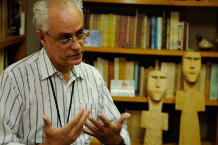 Anthropologist Fernando Santos-Granero in his office