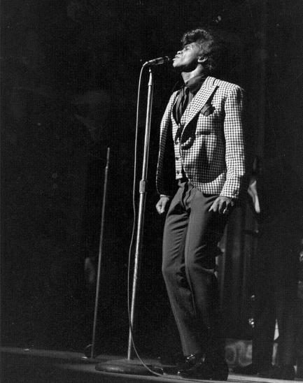 James Brown in performance at the Apollo Theater