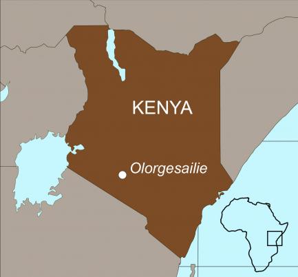 Map showing Kenya