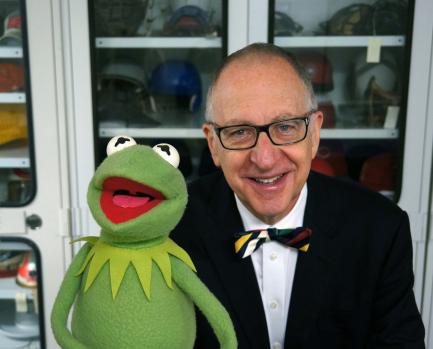 Skorton with Kermit the frog