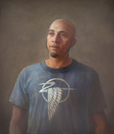 Portrait of Chavez in tshirt