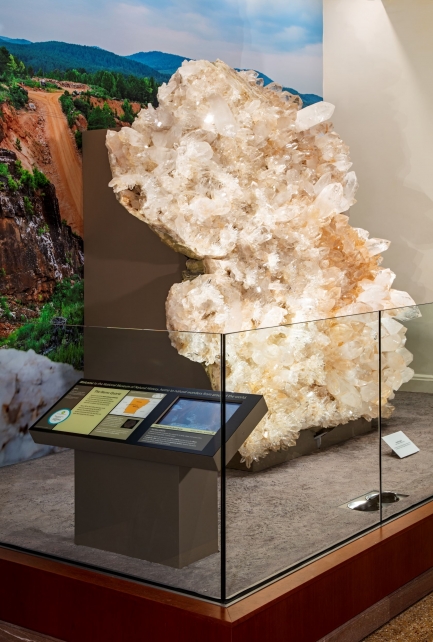 Slab of quartz on display