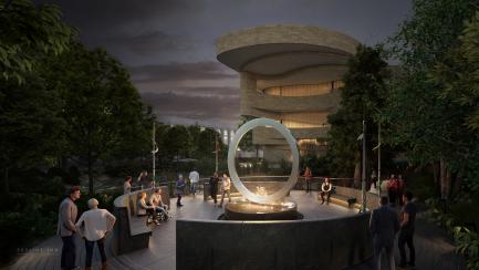 Artists rendering of Native American Veterans Memorial