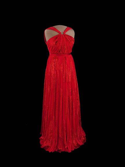 Michelle Obama's red gown.