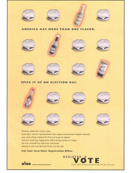 advertisement from 2000 VOTO campaign
