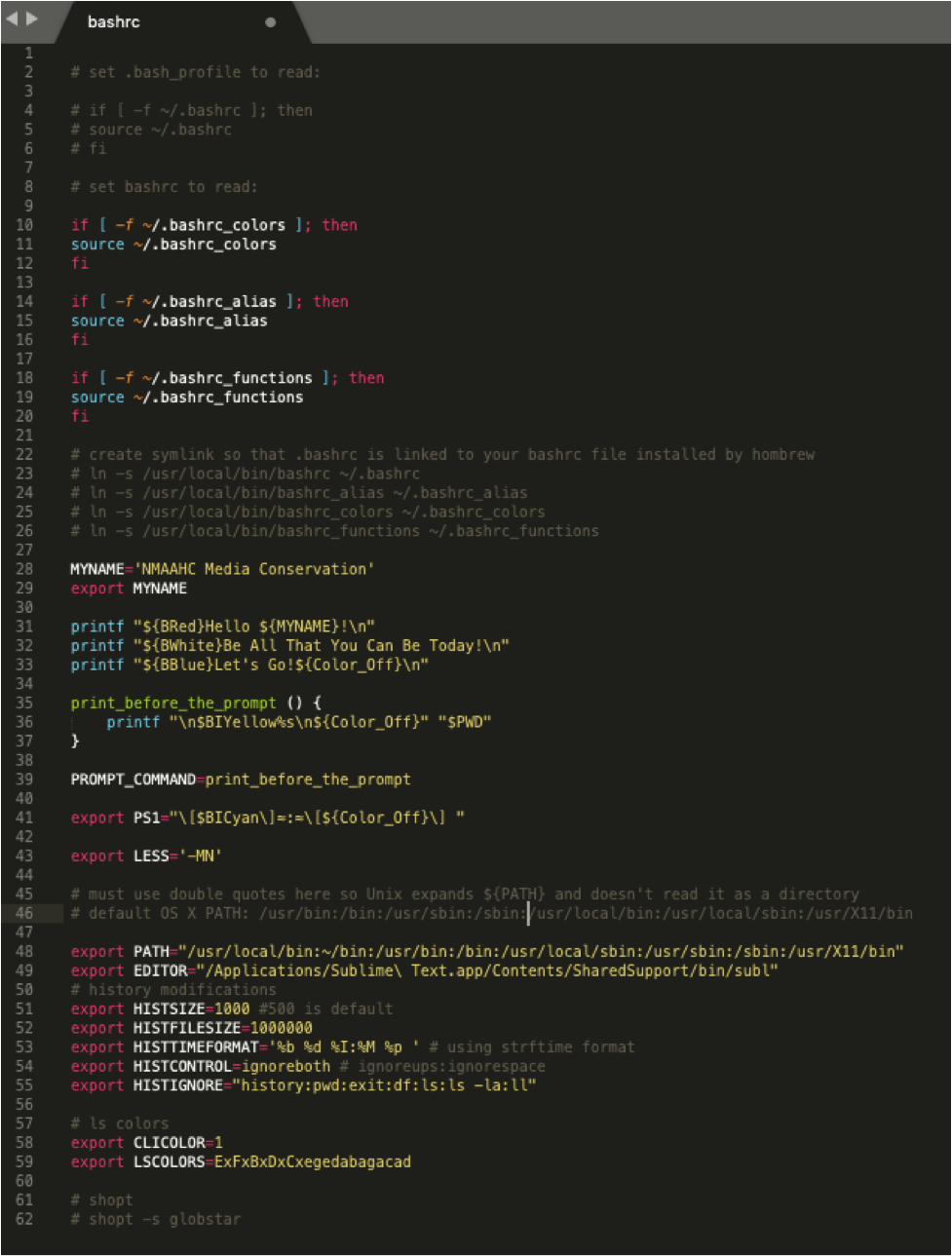 Method For Maintaining A Bashrc File Across Multiple Workstations Using Homebrew And Github Time Based Media Digital Art