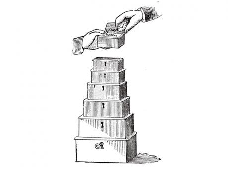 Icon of a tower of nested boxes