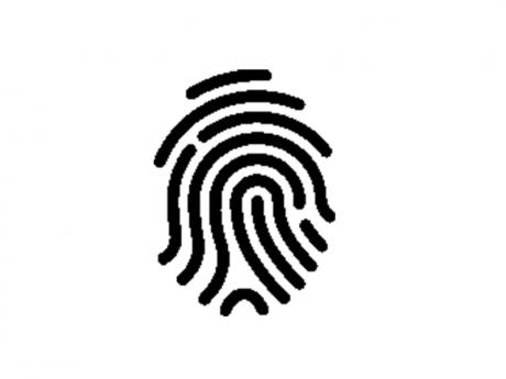 Icon depcting stylized fingerprint